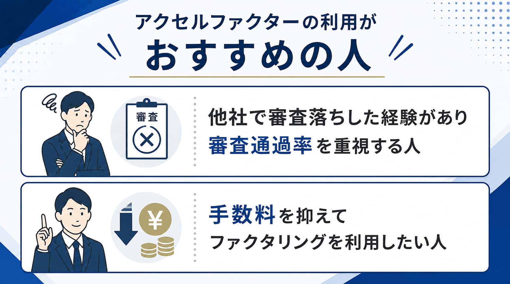 24時間即時入金・対応可能なファクタリングに関するアクセルファクターの利用がおすすめの人