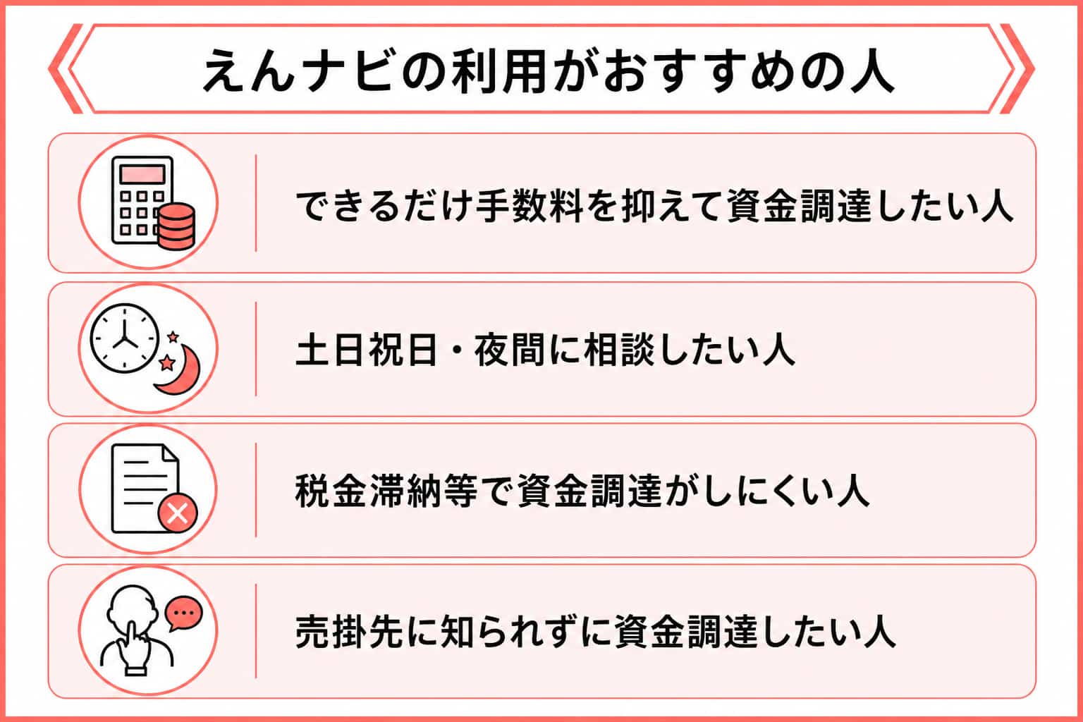 えんナビの利用がおすすめの人の画像
