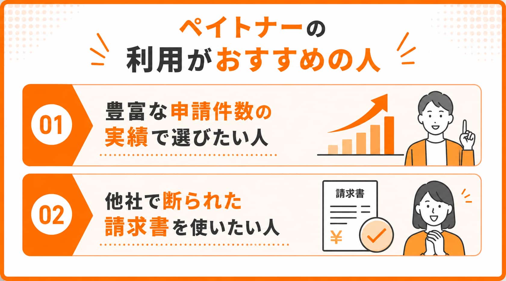 100パーセント通るファクタリングの記事におけるペイトナーがおすすめの人