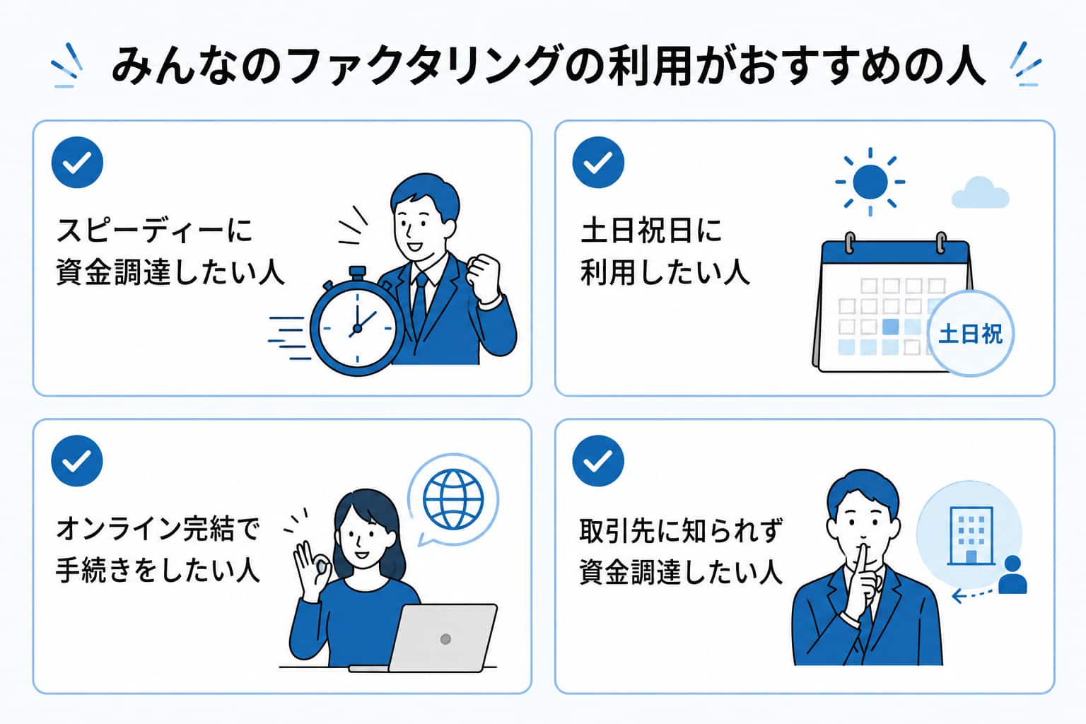 みんなのファクタリングがおすすめの人