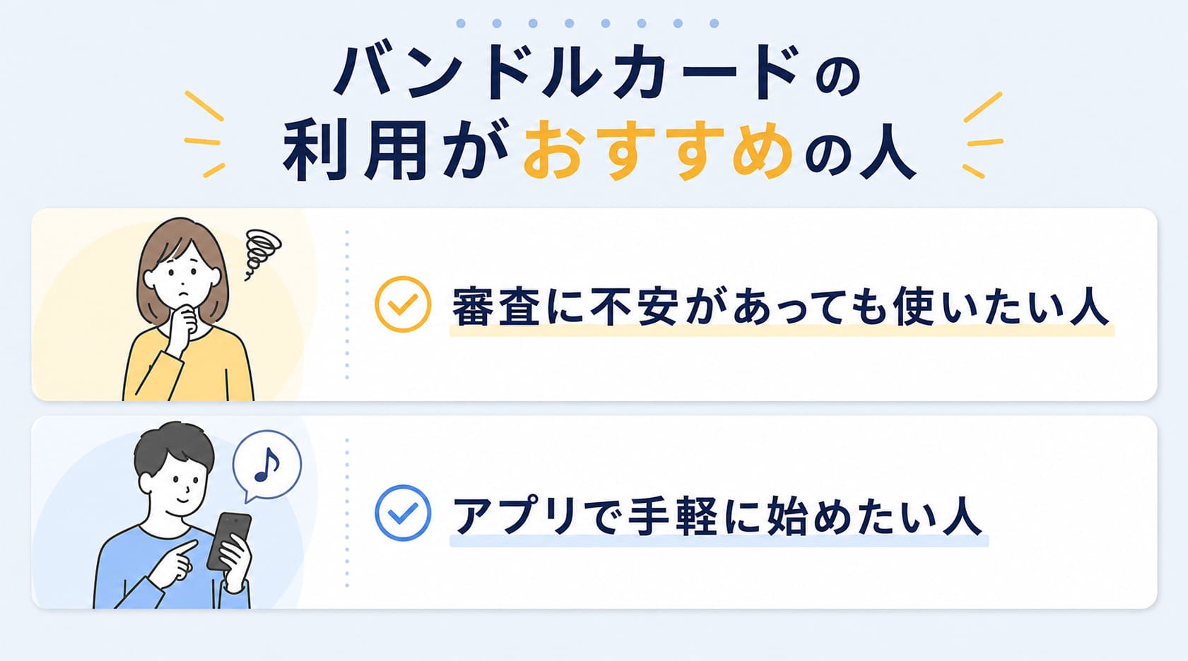 後払い決済のバンドルカードの利用がおすすめの人